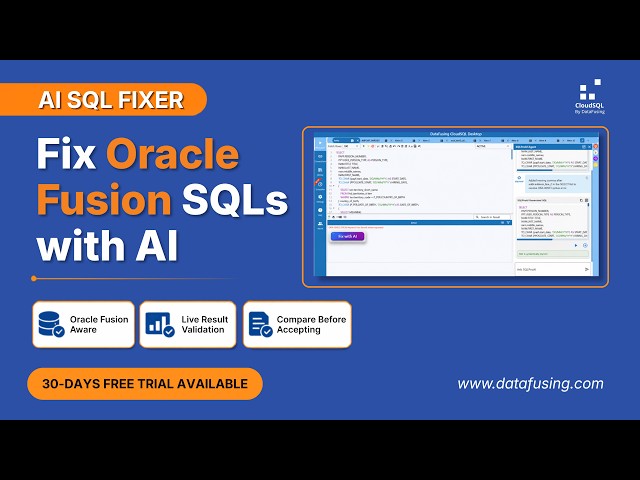 Fix Oracle Fusion SQL Errors Automatically with AI