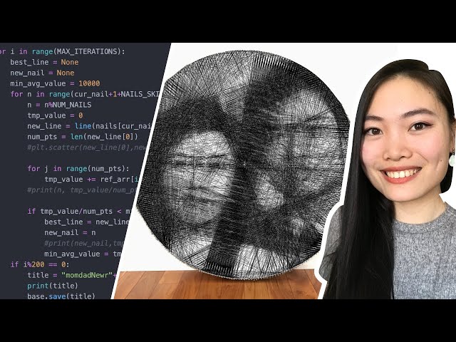 I Wrote an Algorithm to Draw Portraits from Thread | Thread Art