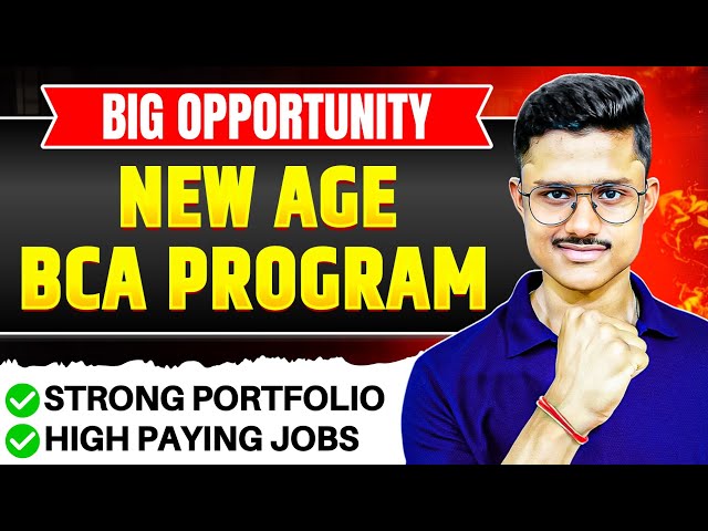 Big Opportunity for Computing Students 🚨 New Age BCA Program For High Paying Jobs & Strong Portfolio
