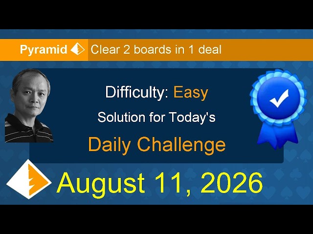 Microsoft Solitaire Collection: Pyramid - Easy - August 11, 2026