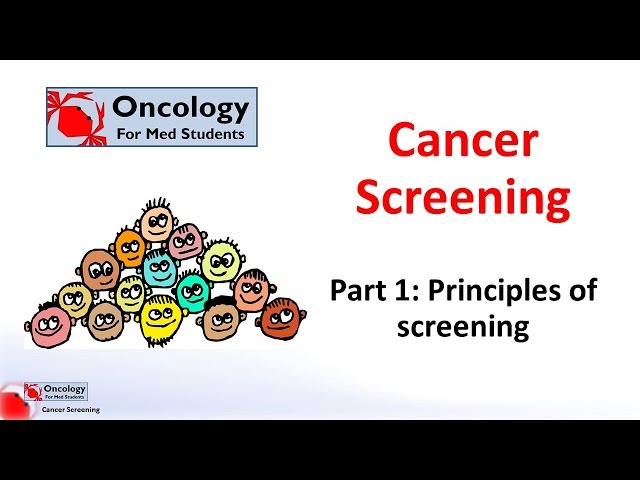 Cancer Screening part 1: Principles of Screening