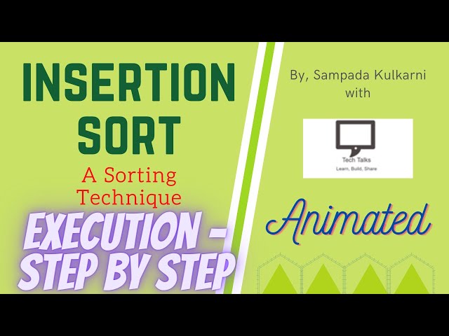 Step by Step Execution (Dry Run) of Insertion Sort | Part 5 | Sorting Algorithm | Data Structures