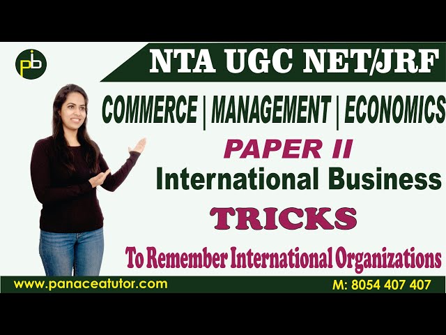 Tricks to remember International Organizations | UGC NET/JRF Paper 2 by PanaceaTutor