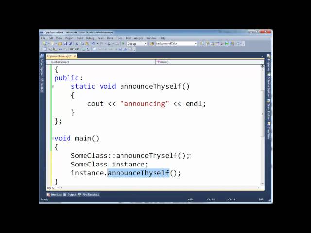 C++ Static Functions