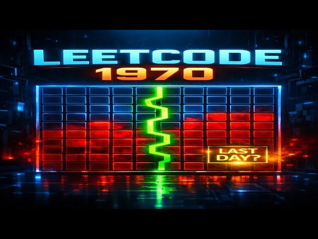 LeetCode 1970 Explained | Last Day Where You Can Still Cross | Binary Search + BFS