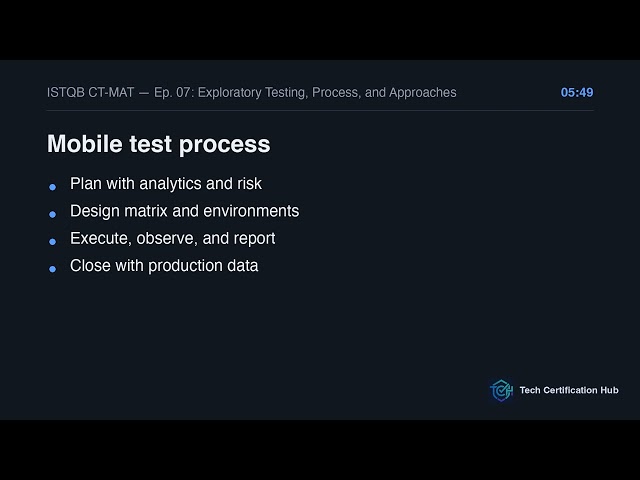 Exploratory Testing, Process, and Approaches | ISTQB CT-MAT — Ep. 07
