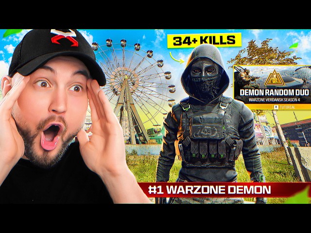 I Met the CRAZIEST WARZONE DEMON in Random Duos! (Season 4)
