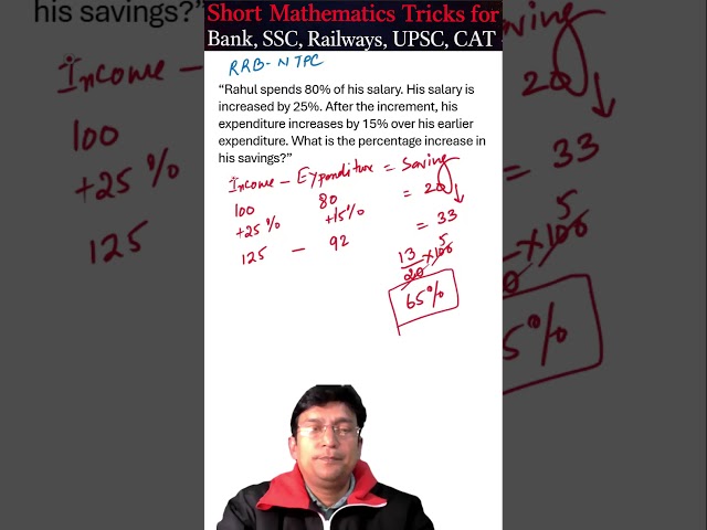 Short Mathematics Tricks 74 | SSC,Railway,UPSC,CAT, Bank #shortsfeed #shorts #ytshorts #mathshorts