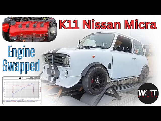 K11 Nissan Micra CG13, Rolling Road, Engine Swapped Mini, Twin Cam, Dyno Pull