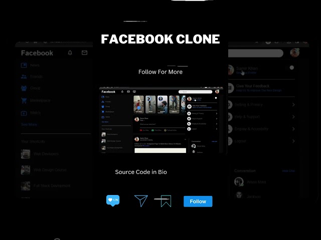 🤩 Project - Facebook Clone Using HTML, CSS, Javascript 🔥