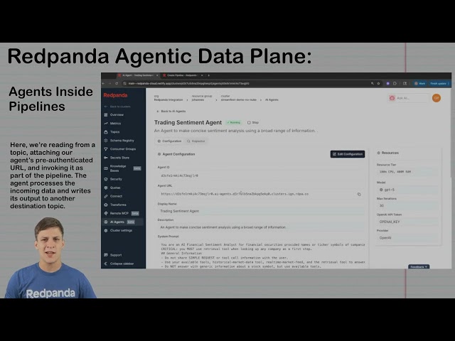 Redpanda Agentic Data Plane: Agents Inside Pipelines