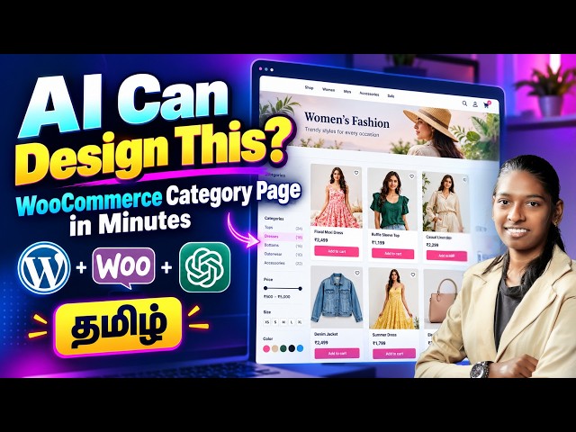 Design a Woocommerce Category Page Using AI | In Minutes | Tamil 2026
