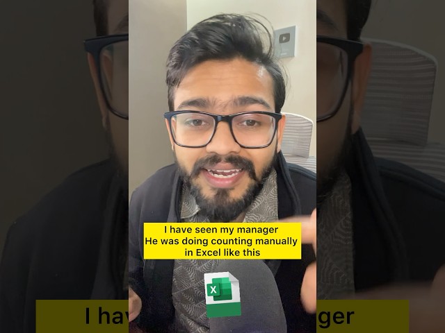 Don't count manually in Excel‼️Instead Use Amazing Trick #excel #exceltips #shorts