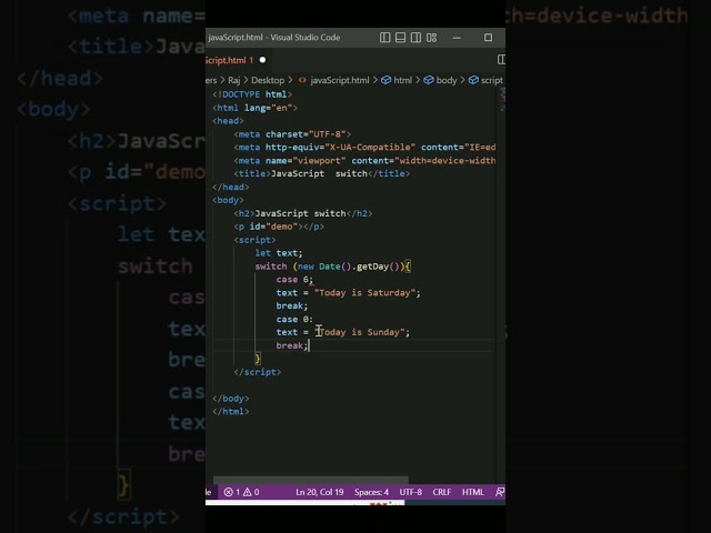 js switch | js switch statement |JavaScript switch#shorts #javascript