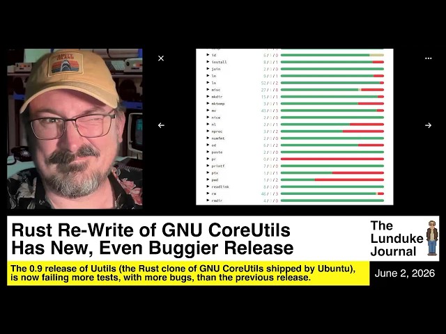 Rust Re-Write of GNU CoreUtils Has New, Even Buggier Release