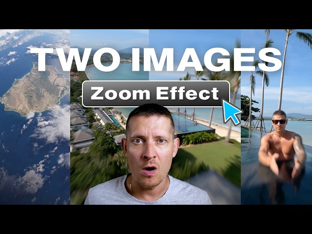 Space to Beach in One Shot - AI Zoom Tutorial (2 Images Only)