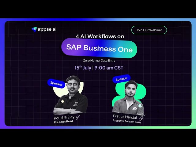 Operational AI for Manufacturing with appse ai + SAP Business One