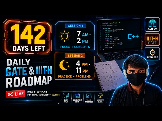 7 AM to 11 PM Live Grind Session 2 | 142 Days to Top 7 IITs & IIITH PGEE