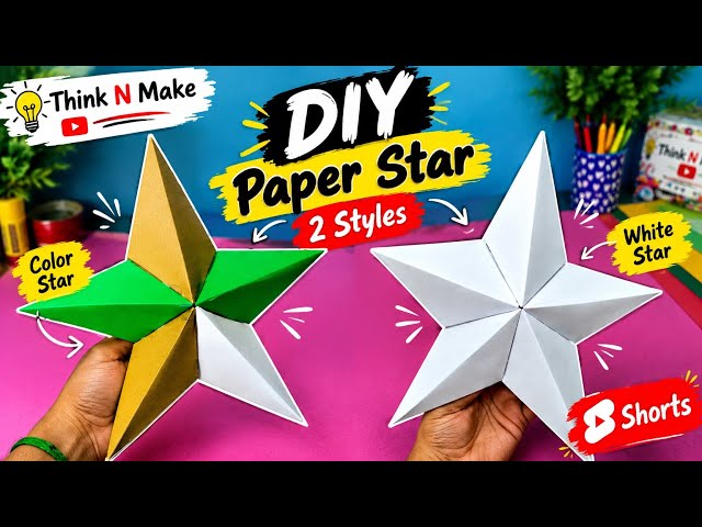 DIY Paper Star ⭐ | 2 Beautiful Star Designs | Easy Paper Craft Tutorial