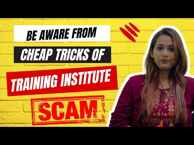 Attention Job Seekers !! Beware of such training institutes 🫣