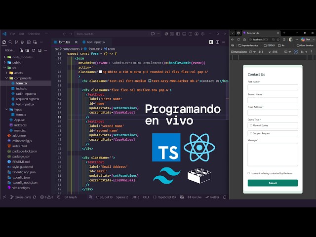 👉 Aprende a CREAR y VALIDAR Formularios con REACT, TypeScript y Tailwind 👌