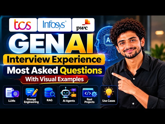 GenAI Interview Questions & Answers | LLM, RAG, AI Agents & Real Examples