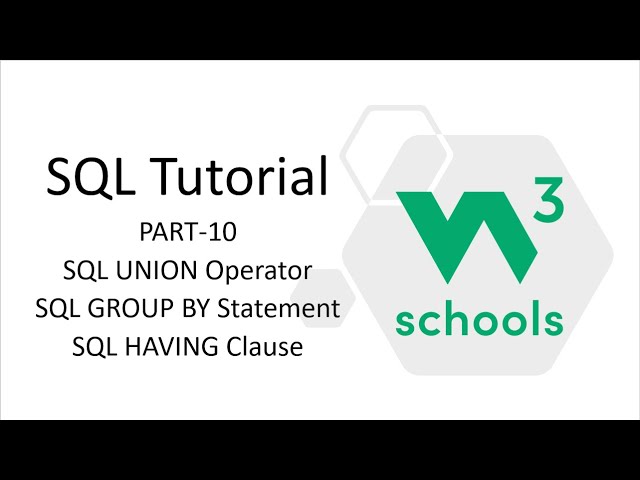 SQL UNION Explained | GROUP BY and HAVING Clause with Examples