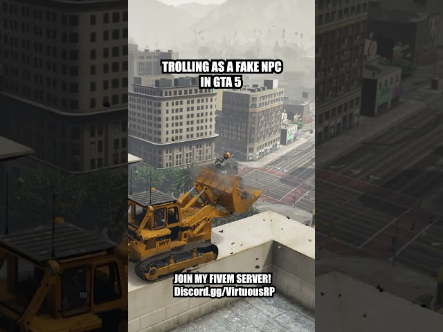Trolling with a Dozer in GTA 5 #gta5rp