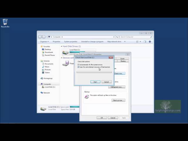Error-Checking a Hard Drive