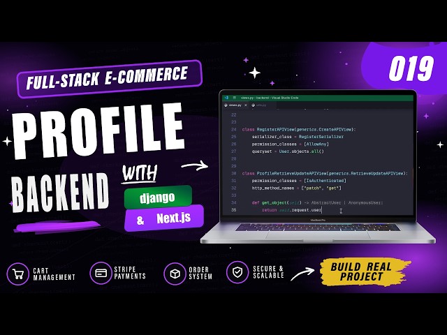 019 Profile Page Backend | Django + Next.js E-Commerce