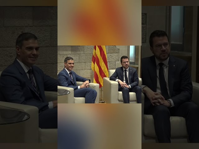Sánchez se reúne con Aragonès en el Palau de la Generalitat