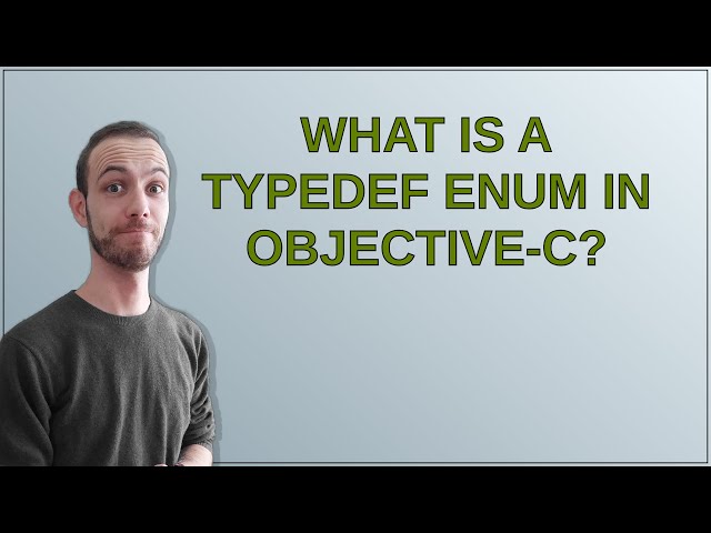 What is a typedef enum in Objective-C?
