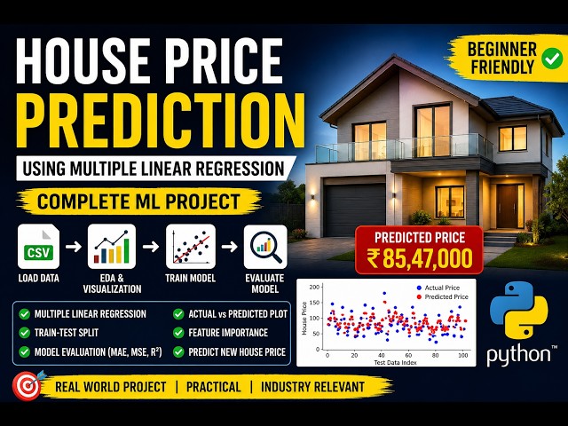 House Price Prediction using Multiple Linear Regression in Python | Complete ML Project