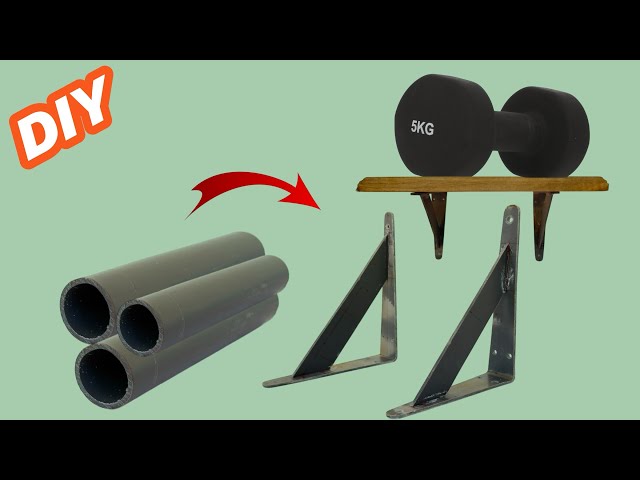 Heavy Duty Triangle Shelf Brackets from PVC pipe | S-pearl
