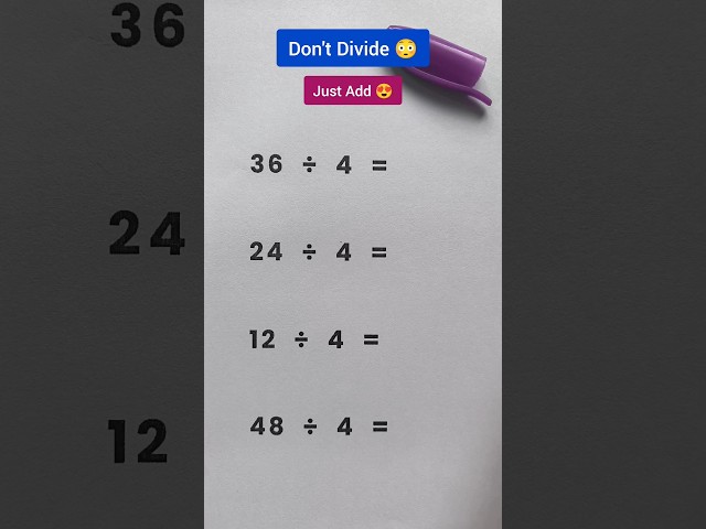 Nice trick for division #mathematics #maths #trendingshorts #shorts #ytshorts