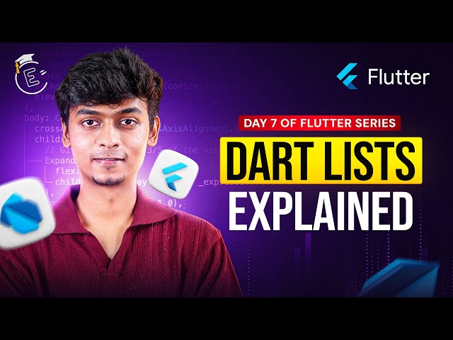 #7 Dart Lists Explained | Flutter tutorials for Beginners in Tamil | EMC