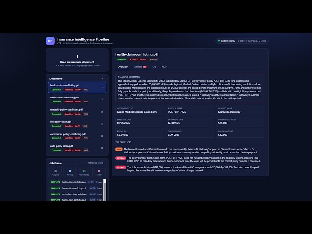 Insurance intelligence pipeline demo