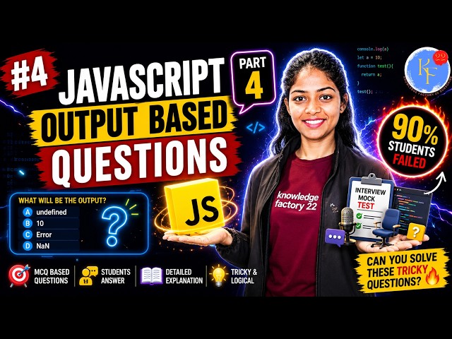 Most Asked JavaScript Interview Questions and Answers | Output Prediction Challenge #4