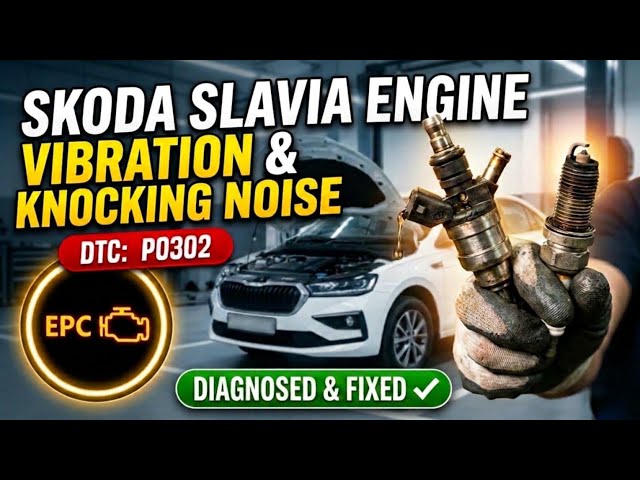👉Skoda Slavia EPC Light ON + Heavy Vibration! ⚠️ P0302 Fault Diagnosed & Solved ✅