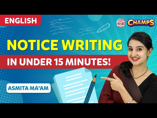 Notice Writing in Under 15 minutes | CHAMPS 2024 | BYJU'S