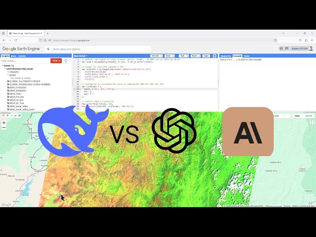 DeepSeek vs ChatGPT vs Claude creating code for Google Earth Engine