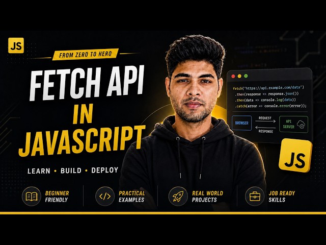 Fetch API in JavaScript Explained | How to Fetch Data from an API | JavaScript Tutorial #38