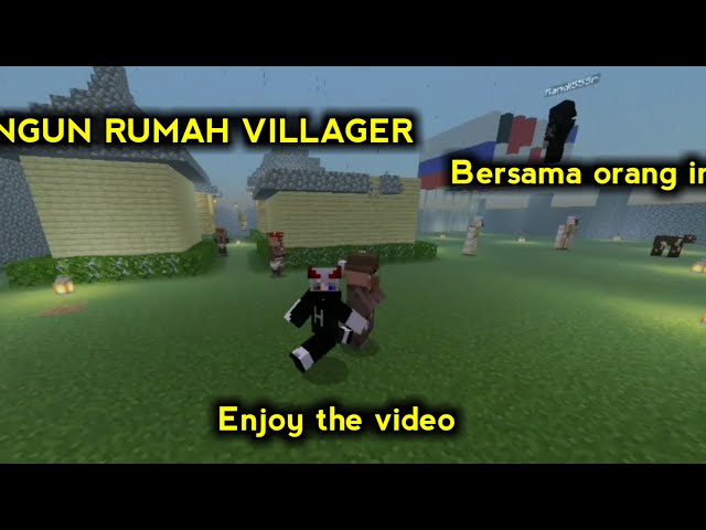 bangun rumah untuk villager#minecraft