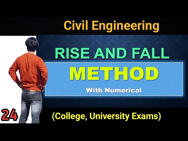 Rise and Fall method numerical basic civil Engineering rgpv first year | civil rgpv levelling