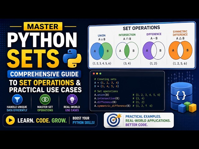 Master Python Sets: Comprehensive Guide to Set Operations & Practical Use Cases