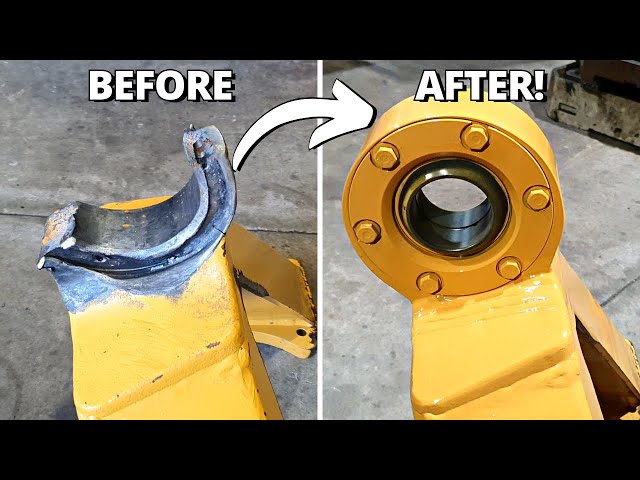 Replacing BROKEN Eye on A-frame for CAT 745 Articulated Truck | Machining, Welding, Milling