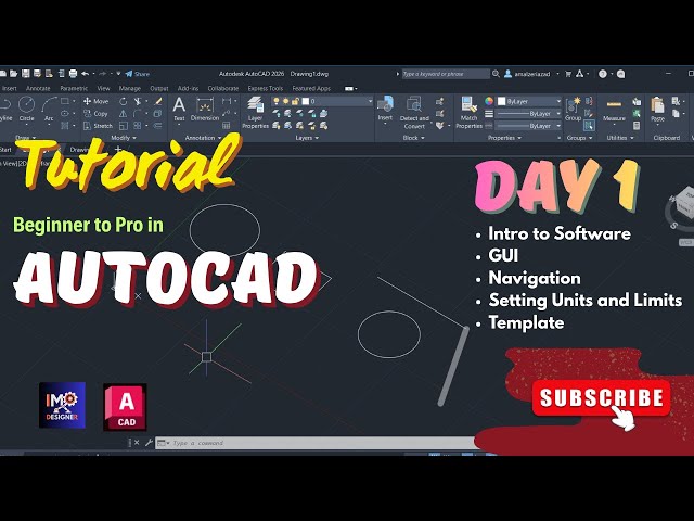 AutoCAD Tutorial for beginners | Day 1 | Product design | Introduction to AutoCAD
