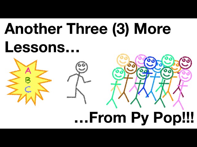 Another three (3) more lessons from my Pop!