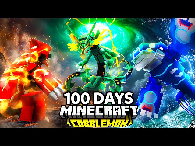 I Spent 100 Days as LEGENDARY TRIO TRAINER Pokémon Minecraft VS. my Rival! (Duos Cobblemon)