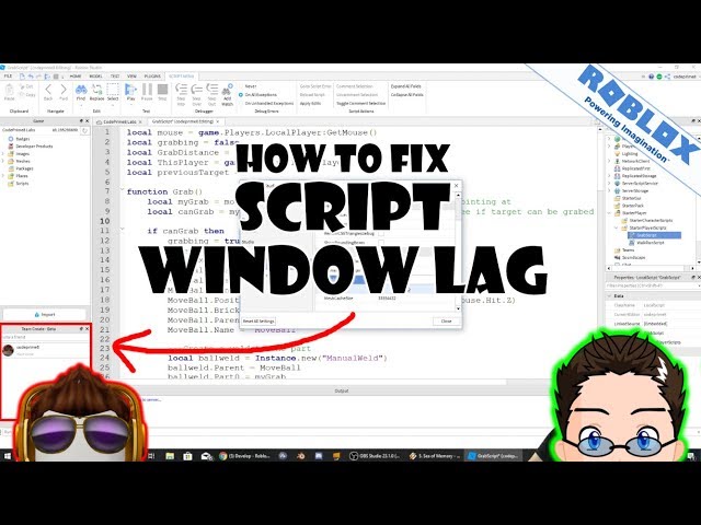 Roblox - CodePrime8 Labs - How to Fix Laggy Script Window